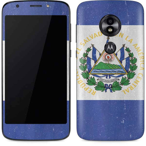 El Salvador Flag Distressed Moto E5 Play Skin